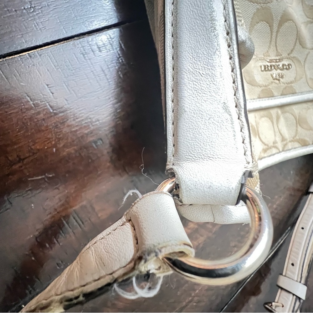 COACH F36378 Signature Classic Brown Leather/Khaki Jacquard Crossbody Bag - Picture 15 of 15